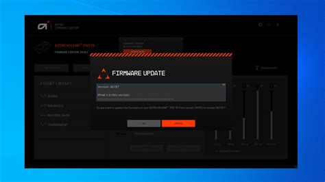 Please update to the most recent release. . Astro a50 software update